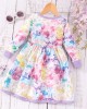 【2Y-7Y】Girl Casual Colorful Cartoon Animal Unicorn Floral Print Long Sleeve Dress