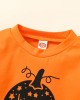 【12M-5Y】Girls Cute Halloween Print Long Sleeve T-shirt And Suspender Skirt Set