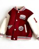 【2Y-12Y】Unisex Cool Retro Letter Embroidered Keep Warm Baseball Jacket