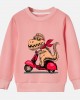 【12M-9Y】Boy Cotton Stain Resistant Dinosaur And Car Print Long Sleeve Sweatshirt