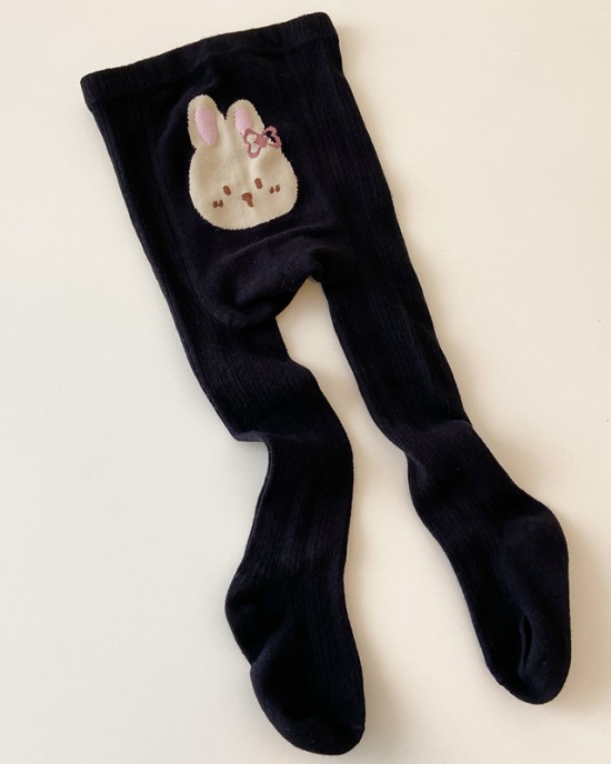 Girl Cute Cotton High Stretch Rabbit Jacquard Anti-pilling Tights