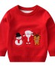 【2Y-8Y】Unisex Christmas Santa Claus Cartoon Embroidered Keep Warm Sweater