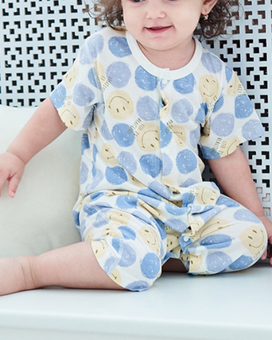 【3M-24M】Unisex Baby Onesies Soft Bamboo Antibacterial Cartoon Print Short Sleeve Romper