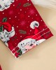 【9M-4Y】Girl Cute Christmas Santa Claus Print Long Sleeve Dress