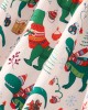 【2Y-7Y】Girl Cute Colorful Christmas Cartoon Print Long Sleeve Square Neck Dress