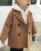 【18M-7Y】Kids Lapel Collar Double Breasted Coat - 4116