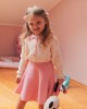 【12M-5Y】Girls Lapel Long Sleeve Cardigan Short Skirt Suit - 34114