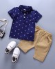 【12M-5Y】Boys Allover Anchor Shirt And Pants Set