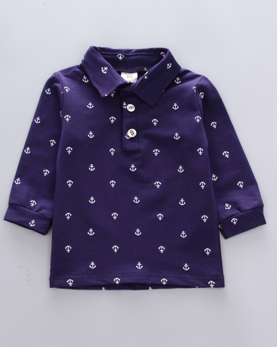 【12M-5Y】Boys 2 Piece Anchor Shirt And Pants Set