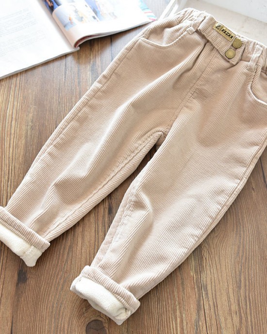 【18M-9Y】Girls Thick Corduroy Pants - 3216