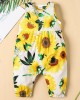 【3M-24M】Baby Girl Sunflower Print Sleeveless Romper