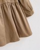 【18M-8Y】Girls Khaki Ruffled Trench Coat (T-shirt Not Included)