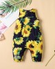 【3M-24M】Baby Girl Sunflower Print Sleeveless Romper