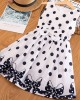 【2Y-12Y】Girls Polka Dot Bow Print Sleeveless Dress - 33315