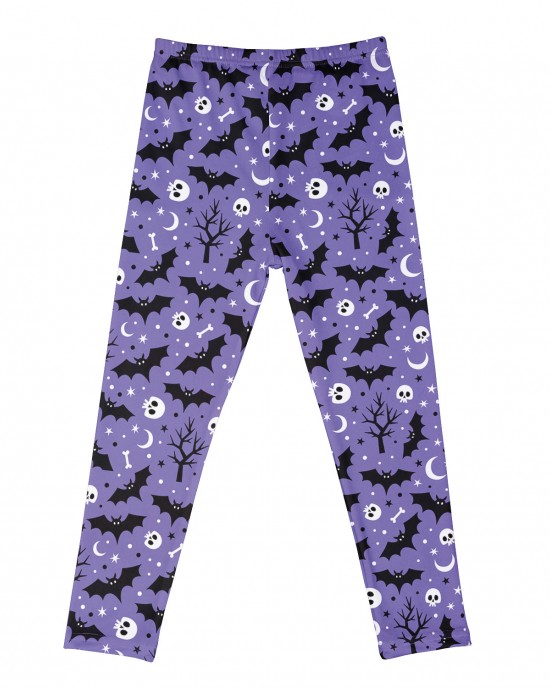 【3Y-11Y】Girls Multicolor Halloween Print Leggings