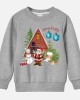 【12M-9Y】Unisex Kids Cotton Stain Resistant Christmas Print Long Sleeve Sweatshirt