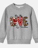 【12M-9Y】Unisex Kids Cotton Stain Resistant Christmas Print Long Sleeve Sweatshirt