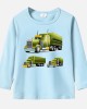 【12M-9Y】Boys Cotton Stain Resistant Trucks Print Long Sleeve Tee