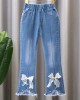 【2Y-9Y】Girl Fashion Blue Jeans