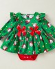 【3M-24M】Baby Girl Christmas Print Long Sleeve Romper