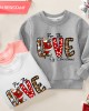 【12M-9Y】Unisex Kids Cotton Stain Resistant Christmas Print Long Sleeve Sweatshirt