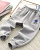 【3Y-12Y】2-piece Boys Bear Embroidery Long-sleeved Sweatshirt And Pants Set - 4446