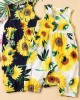 【3M-24M】Baby Girl Sunflower Print Sleeveless Romper