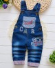 【9M-3Y】Unisex Kid Cartoon Denim Overalls