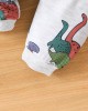 【18M-6Y】2-piece Boys Dinosaur Print Round Neck Long-sleeved Sweatshirt And Pants Set