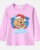 【12M-9Y】Unisex Kid Cotton Stain Resistant Christmas Golden Retriever Dog Print Long Sleeve Tee