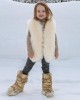 【12M-9Y】Girls Multicolor Thick Faux Fur Vest - 3180