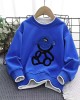 【3Y-12Y】2-piece Boys Bear Embroidery Long-sleeved Sweatshirt And Pants Set - 4446