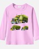 【12M-9Y】Boys Cotton Stain Resistant Trucks Print Long Sleeve Tee