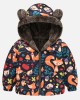 【18M-6Y】Girls Thick Animal Print Reversible Hooded Fleece Coat