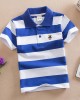 【18M-11Y】Boys Multicolor Cotton Striped Short-sleeved Polo Shirt