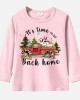 【12M-9Y】Unisex Kids Cotton Stain Resistant Christmas Print Long Sleeve Tee