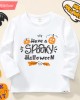 【12M-9Y】Unisex Kids Cotton Stain Resistant Halloween Print Long Sleeve Tee