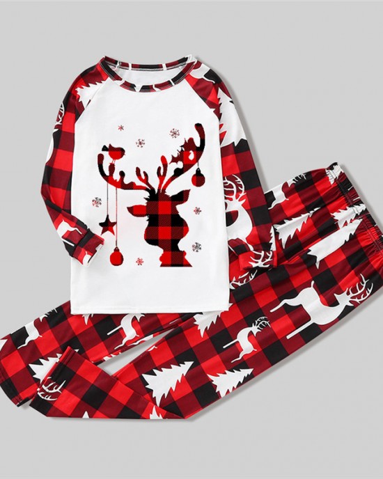 Christmas Print Long Sleeve Family Matching Pajamas Set