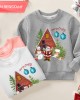 【12M-9Y】Unisex Kids Cotton Stain Resistant Christmas Print Long Sleeve Sweatshirt