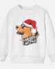 【12M-9Y】Unisex Kids Cotton Stain Resistant Christmas Golden Retriever Dog Print Long Sleeve Sweatshirt