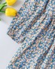 【2Y-7Y】Girls Blue Floral Lapel Long Sleeve Dress