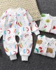 【0M-24M】Unisex Baby Cotton Cartoon Print Long Sleeve Romper