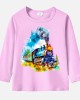 【12M-9Y】Boy Cotton Stain Resistant Train Print Long Sleeve Tee