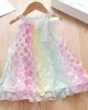 【18M-9Y】Girl Sweet Color Three-dimensional Flower Sleeveless Dress - 33179