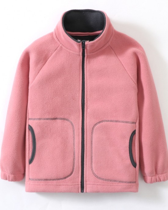 【3Y-10Y】Unisex Kids Multicolor Thick Fleece Long Sleeve Jacket