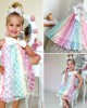 【18M-9Y】Girl Sweet Color Three-dimensional Flower Sleeveless Dress - 33179