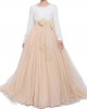 Bow Belt Solid Color Mesh Tulle Pleated High Waist Women Maxi Skirt