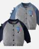 【18M-9Y】Boys Casual Dinosaur Print Sweatshirt Cardigan