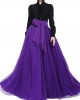 Bow Belt Solid Color Mesh Tulle Pleated High Waist Women Maxi Skirt