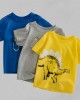 【18M-9Y】Boy Cotton Dinosaur Print Short Sleeve Tee